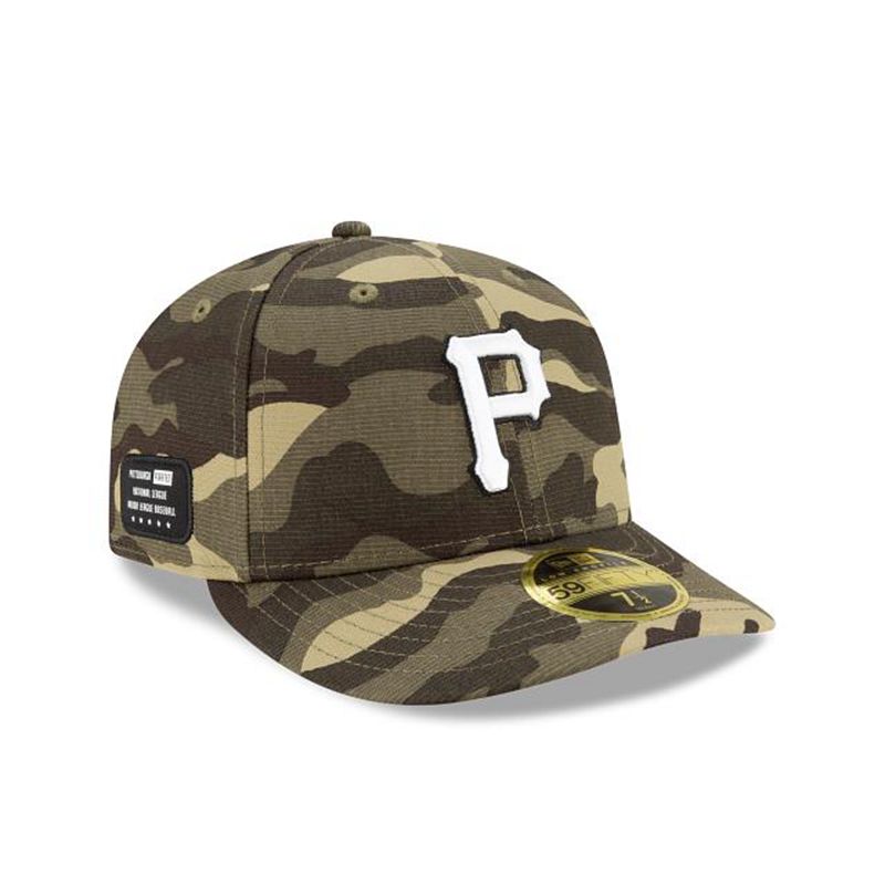 MLB Pittsburgh Pirates Armed Forces Weekend Low Profile 59Fifty Fitted (UPU4977) - Green New Era Caps